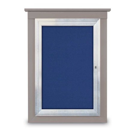 UNITED VISUAL PRODUCTS Sliding Glass Door Radius Letterboard, 36"x24", Black/Grey UV9020ACS3624-BLACK-GREY
